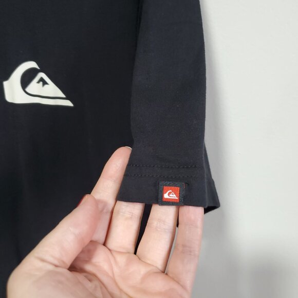 QUIKSILVER NWT Simple Pleasures T-Shirt SS Crewneck Cotton Black Men's Medium - Picture 4 of 11